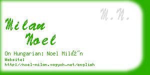 milan noel business card